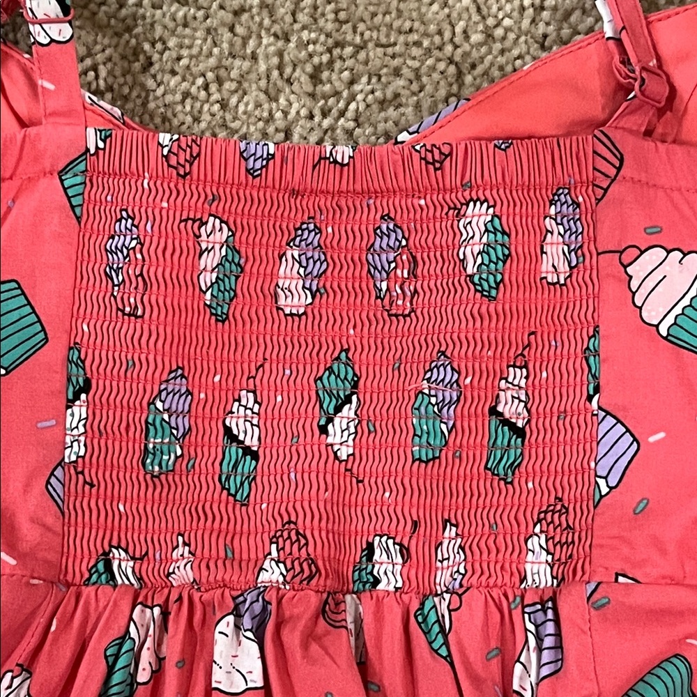 torrid Coral Cupcake Print Sundress with Teal & Lavender Accents TORRID SIZE 1 - Picture 13 of 13